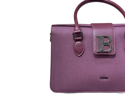 BAGCO Premium Structured Maroon Handbag – Mocha Elegance