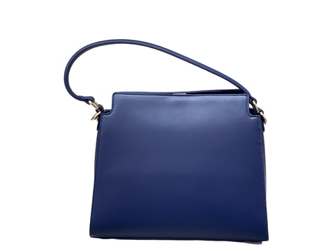 BAGCO Classic Structured Tote – Blue Elegance
