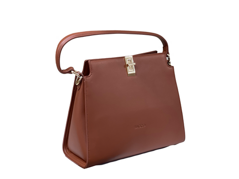 BAGCO Classic Structured Tote – Brown Elegance