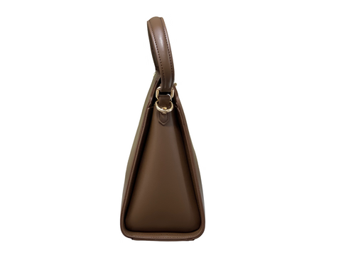 BAGCO Classic Structured Tote – Coffee Elegance