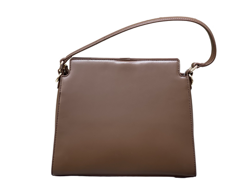 BAGCO Classic Structured Tote – Coffee Elegance