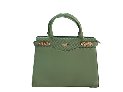 BAGCO Luxe Lime Green Structured Handbag