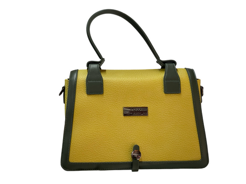 BAGCO Mustard Signature Satchel – Bold Elegance, Everyday Power