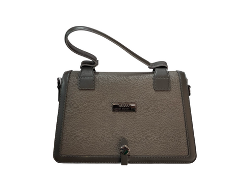 BAGCO Gray Signature Satchel – Bold Elegance, Everyday Power