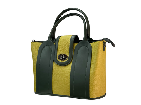 Elegant Mustard Structured BAGCO Tote Handbag – Timeless Style, Everyday Function