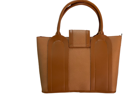 Elegant Brown Structured BAGCO Tote Handbag – Timeless Style, Everyday Function