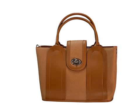 Elegant Brown Structured BAGCO Tote Handbag – Timeless Style, Everyday Function