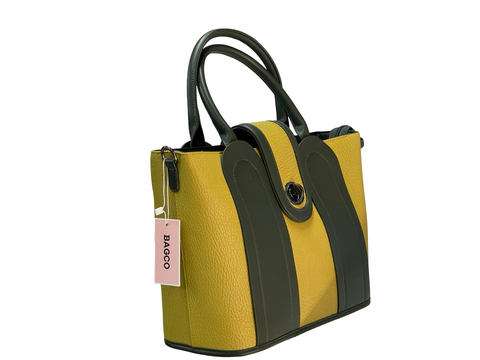 Elegant Mustard Structured BAGCO Tote Handbag – Timeless Style, Everyday Function