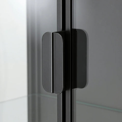 RUDSTA Glass-door cabinet, 80x37x120cm, Anthracite