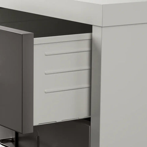 HELMER Drawer unit on castors, Dark grey/light grey, 28x69cm