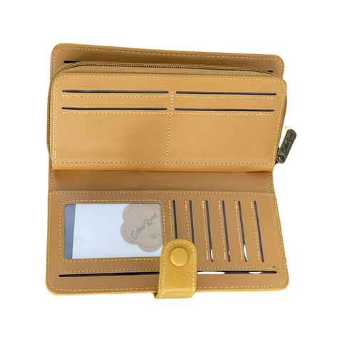 Mustard Yellow Leather Wallets