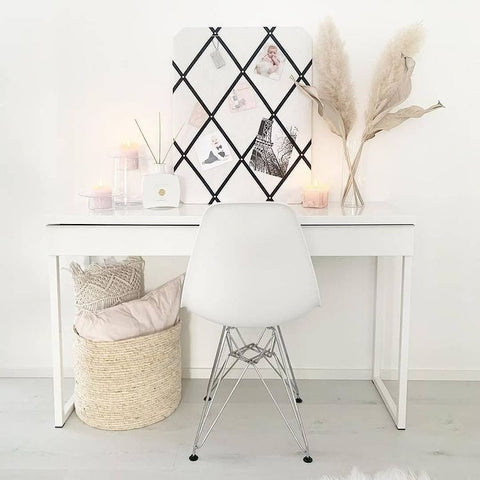 BESTA BURS Desk, 120x40cm, High-gloss white