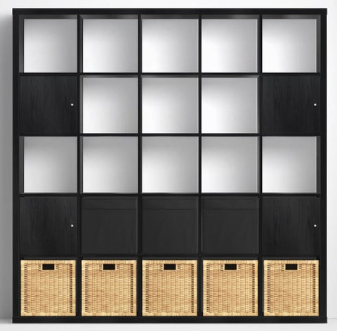 KALLAX 5x5, 182x182cm, Black-brown