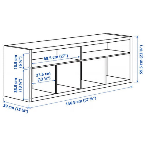 KALLAX TV bench, White, 147x60cm
