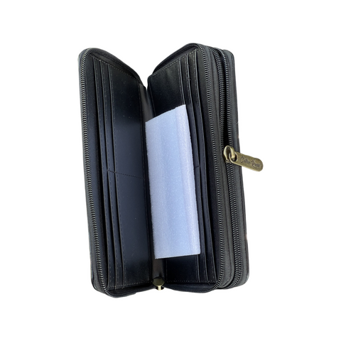 Womens Black Leather Wallets