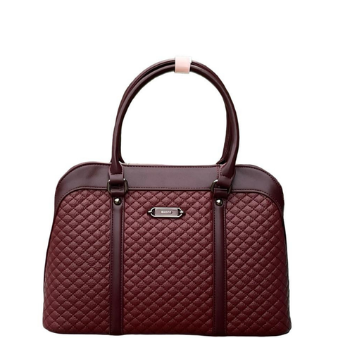 BAGCO Sovereign Quilt Satchel- Burgundy
