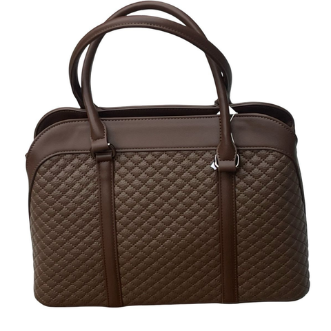 BAGCO Sovereign Quilt Satchel- Dark Brown