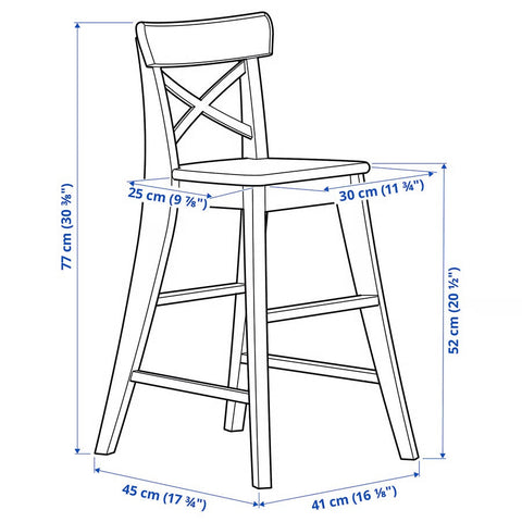 INGOLF childrens chair, white