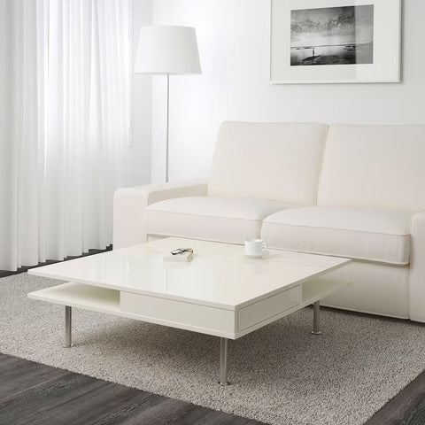 TOFTERYD Coffee table, High-gloss white, 95x95cm
