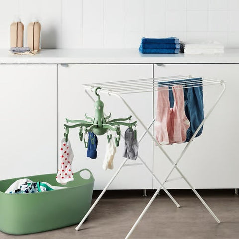 PRESSA Hanging dryer 16 clothes pegs, Green