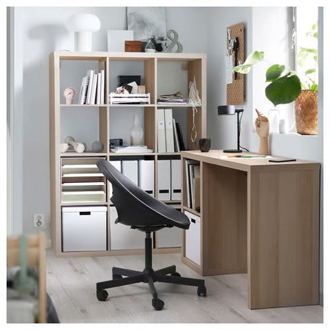 KALLAX Desk, White stained oak effect, 111x39cm
