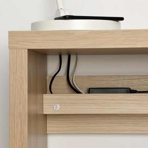 KALLAX Desk, White stained oak effect, 111x39cm
