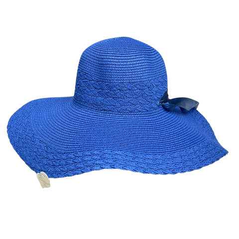 Ladies Packable Straw Floppy Sun Hat