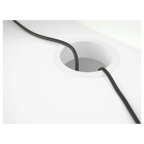 MICKE Desk with high add-on unit , White, 105x50cm