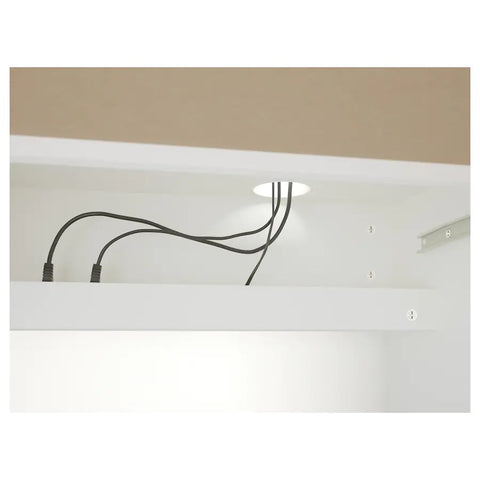 MICKE Desk with high add-on unit , White, 105x50cm