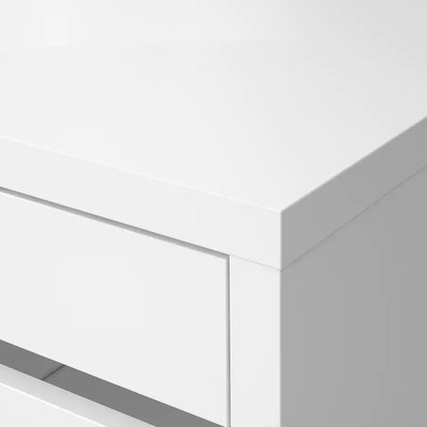 MICKE Desk with high add-on unit , White, 105x50cm