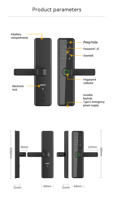 Biometric Smart Door Lock  - S008