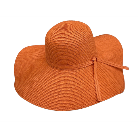 Ladies Packable Straw Floppy Sun Hat