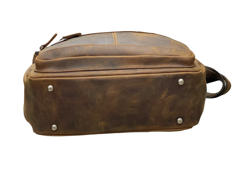 Premium Italian Leather Multi‑Zip Crossbody Bag