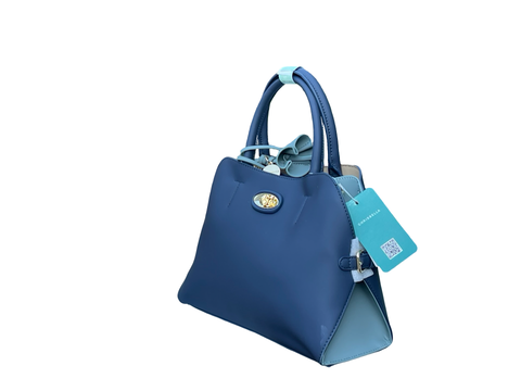 Chrisbella Floral Tassel Bag- Blue