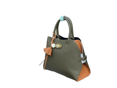 Chrisbella Floral Tassel Bag- Green