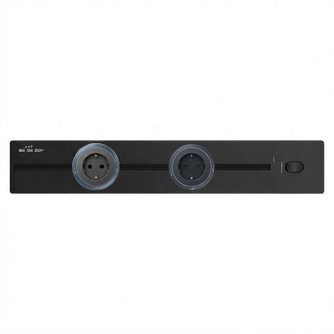 Black Pop-Up Desk Socket with Schuko Plug