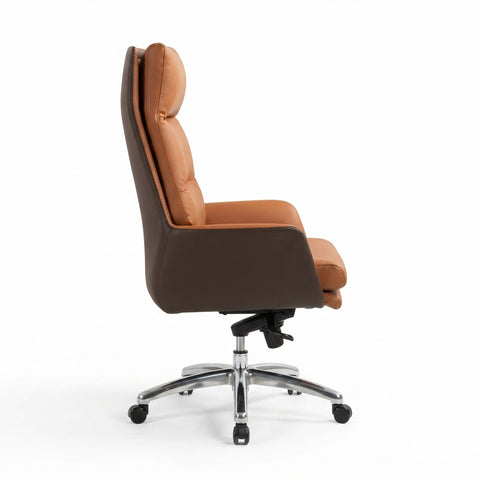 Luxury High-Back Executive Chair with Plush Cushioning & Chrome Base
