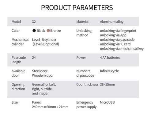 Biometric Smart Door Lock  - S009
