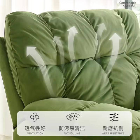 LuxeRelax Electric Swivel Recliner- Green