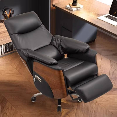Luxury Electric Reclining Office Chair- Black