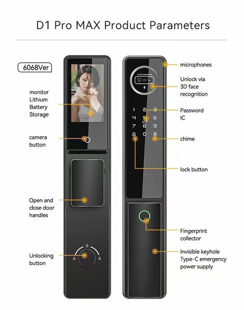 Biometric Smart Door Lock  - F022