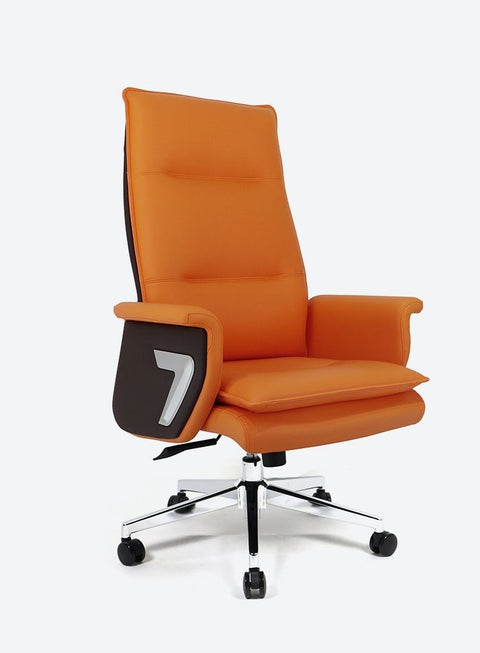 Italian Luxury Executive Office Chair (Orange)