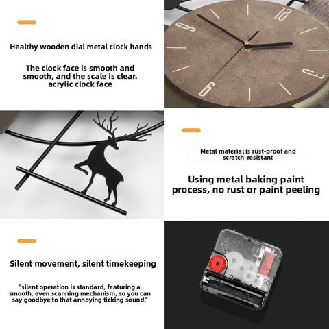 Modern Abstract Geometric Deer Pendulum Wall Clock