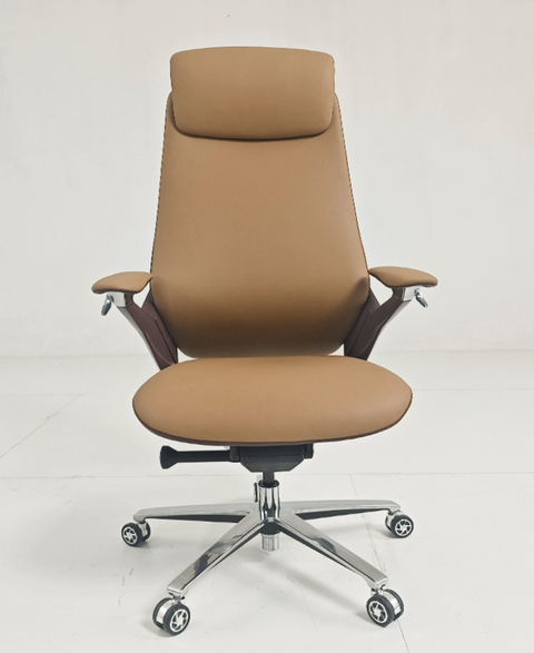 Italian Modern Lift Office Chair (Brown)