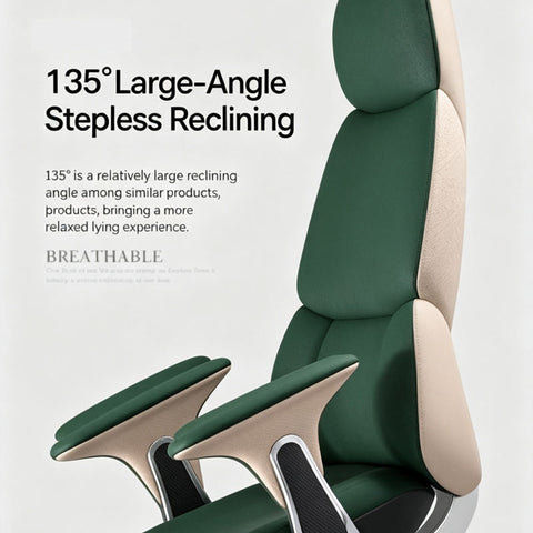 Modern Luxury Executive Leather Office Chair- Green