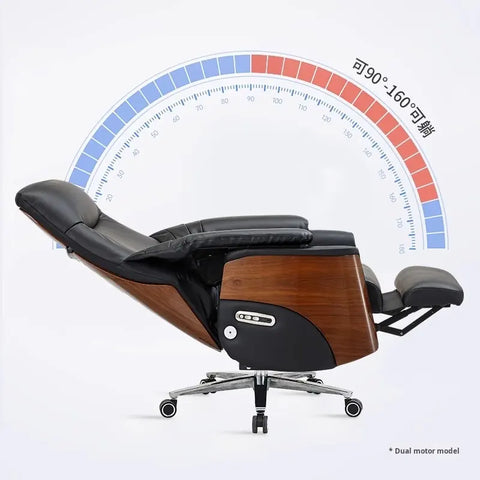 Luxury Electric Reclining Office Chair- Black