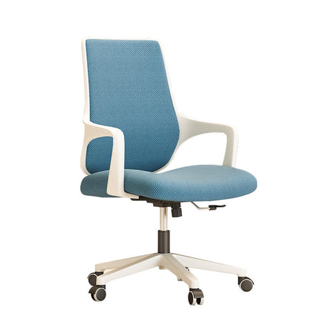 Italian Ergonomic Swivel Chair Stainless Steel (Blue)
