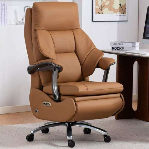 Premium Leather Executive Office Chair- Light Brown