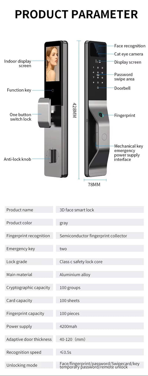 Biometric Smart Door Lock  - F102