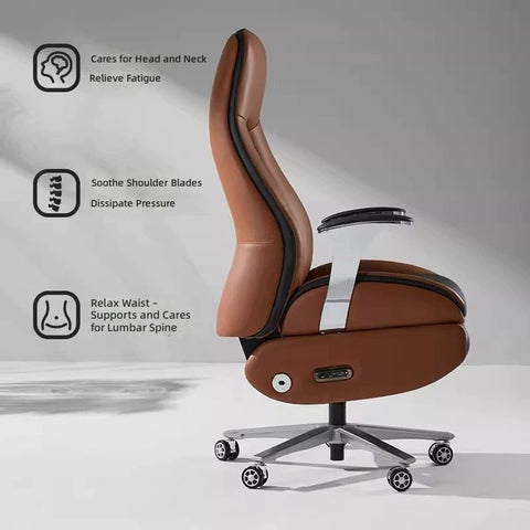 Modern Ergonomic Electric Massage Chair- Dark Brown